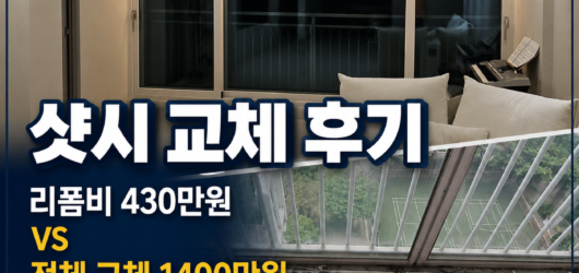 (06) 19년 된 구축 샷시 교체 후기 / 430만원 리폼 대신 1400만원 전체 교체한 이유